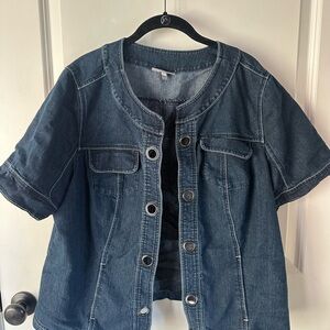 1x Essentials Blue Denim Jacket with grommet buttons